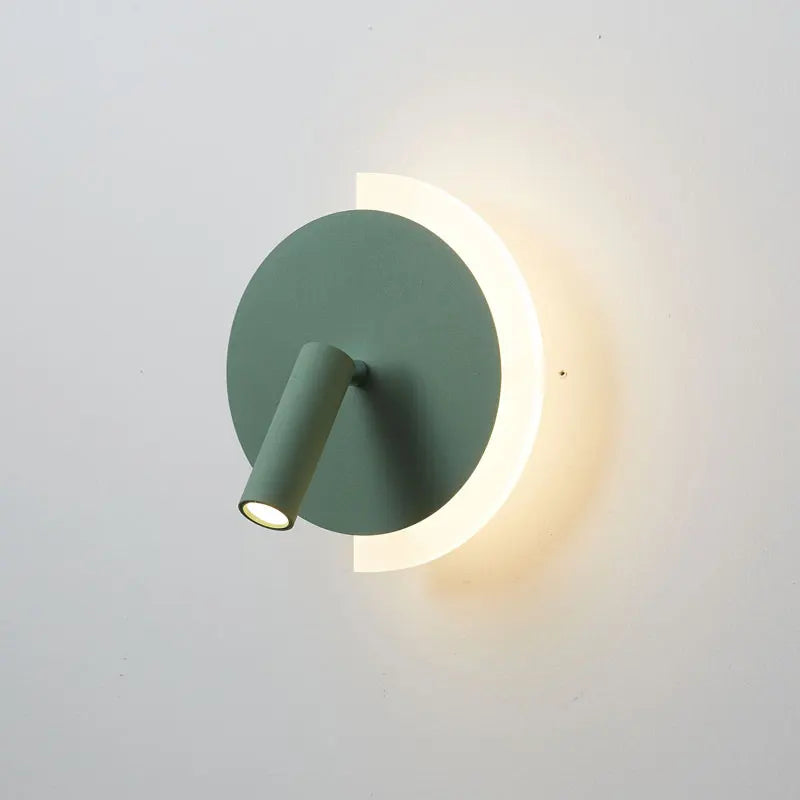 Round Crescent Glow Sculptural Bedside Wall Light