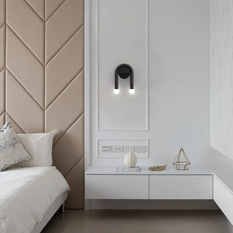 Arched Sculptural Nordic Minimalist Frosted Glass Wall Light