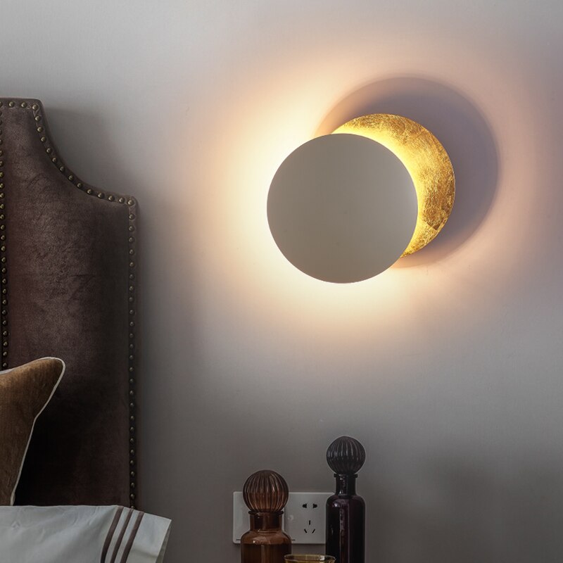 Solar Eclipse Inspired Overlapping Discs Modern Wall Light