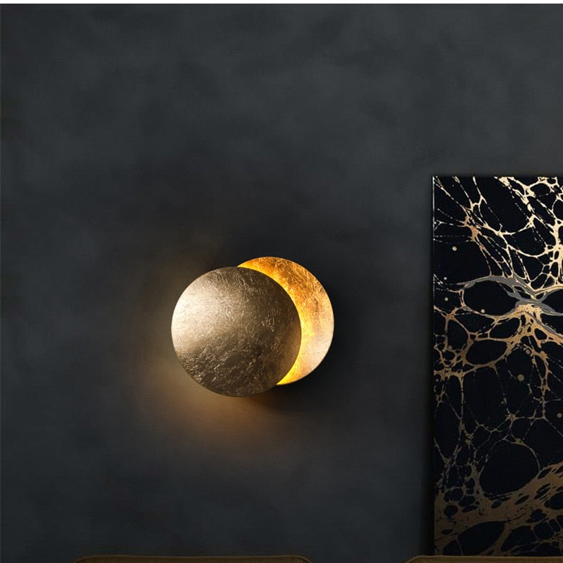 Solar Eclipse Inspired Overlapping Discs Modern Wall Light