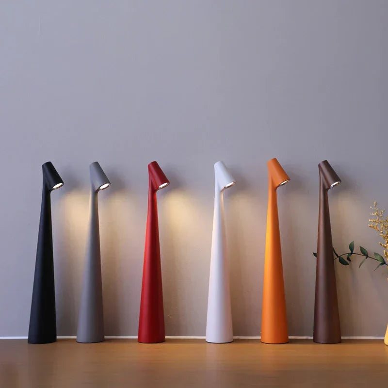 Slim Minimalist Cordless Rechargeable Touch Dimmable Portable Table Lamp