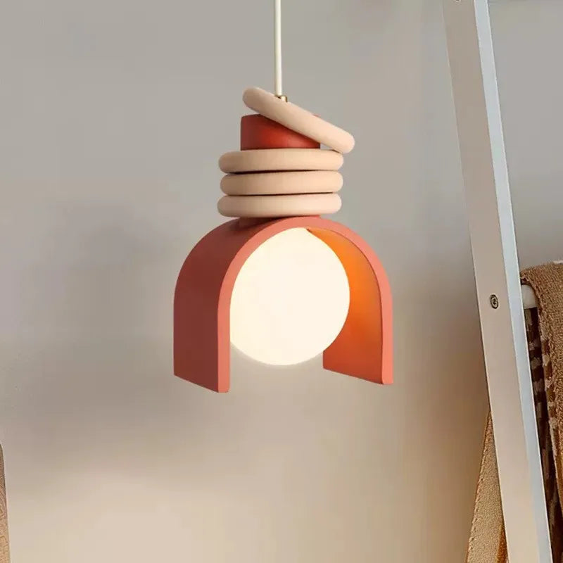 Wabi-Sabi Sculptural Resin Japanese Minimalist Organic Form Pendant Light