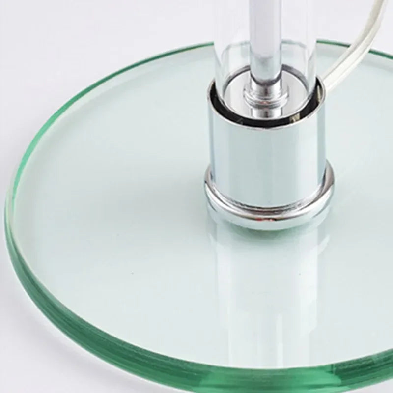 Bauhaus Frosted Glass Dome Chrome Table Lamp