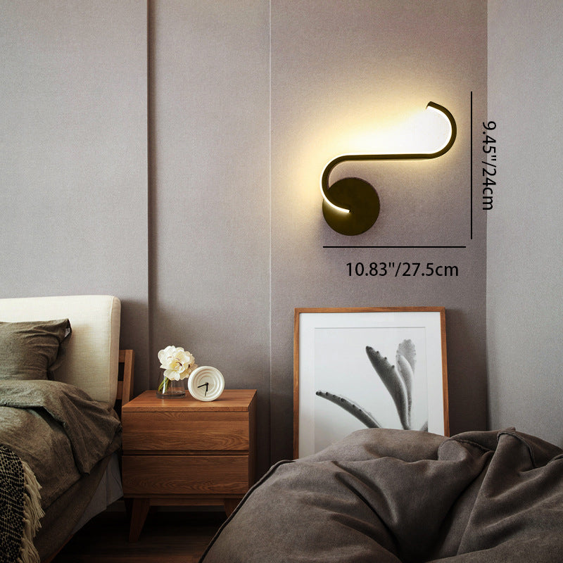 Curved Arc Silhouette Minimalist Halo Glow Wall Light