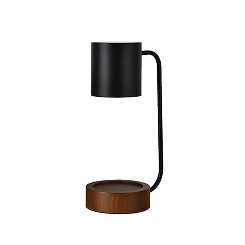 Japanese Minimalist Wooden Base Dimmable Candle Warmer Table Lamp