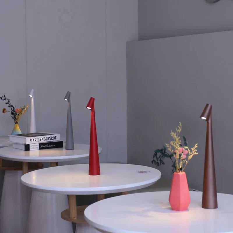 Slim Minimalist Cordless Rechargeable Touch Dimmable Portable Table Lamp