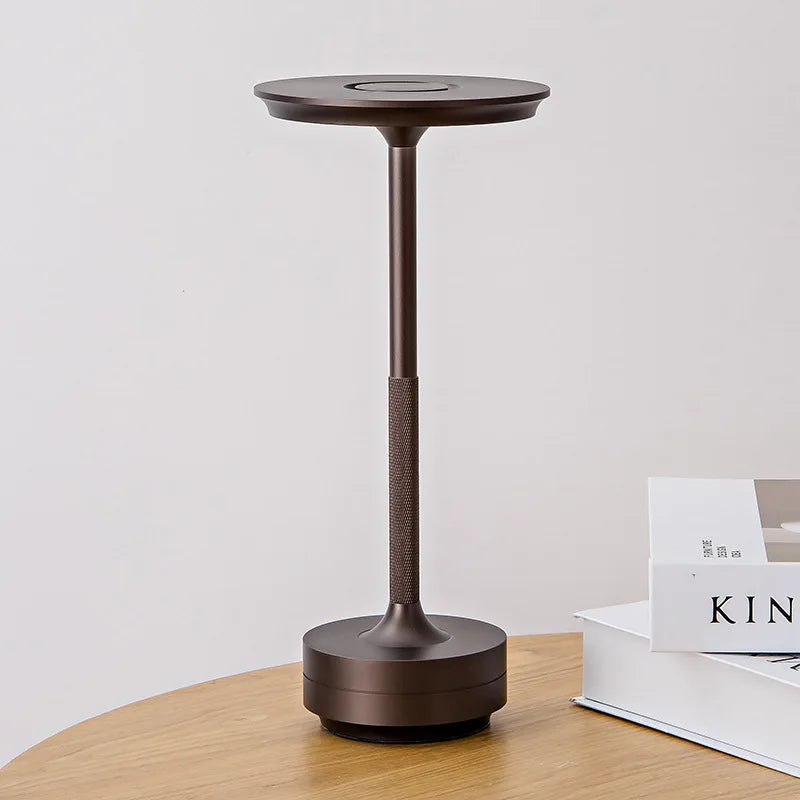 Minimalist Aluminium Cordless Touch Dimmable Rechargeable Table Lamp