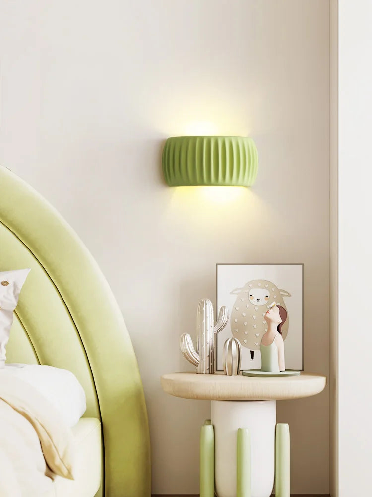 Ribbed Resin Up Down French Modern Wall Light