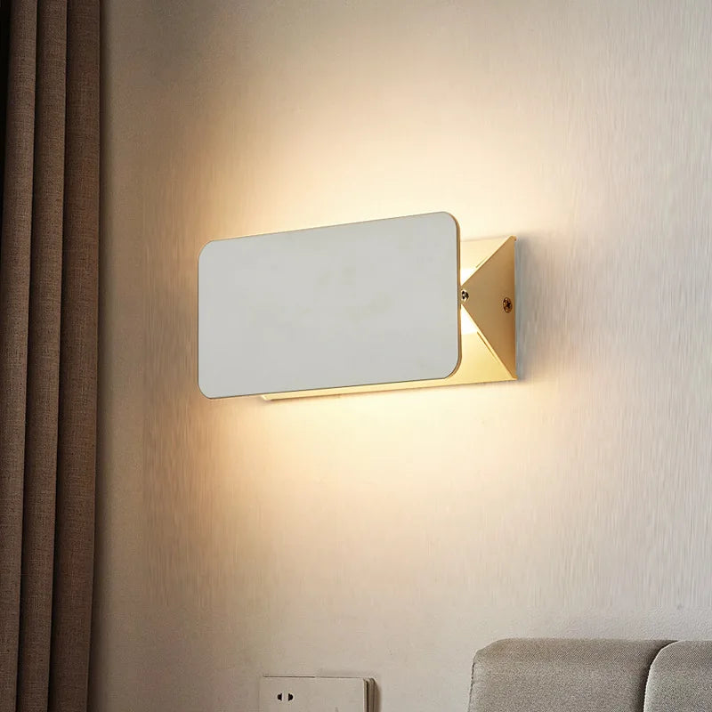 Minimalist Rectangular Aluminium Swing Arm Wall Light
