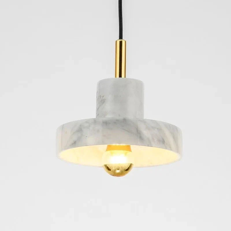 Sculptural Natural Marble Stone Postmodern Pendant Light
