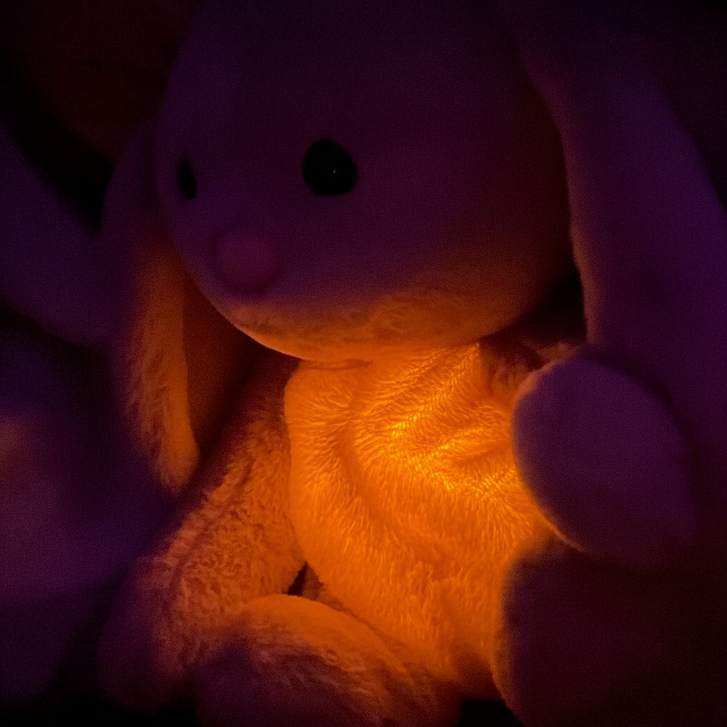 Soft Cozy Breathing Bunny Plush Relaxation Companion Stuffed Animal Toy