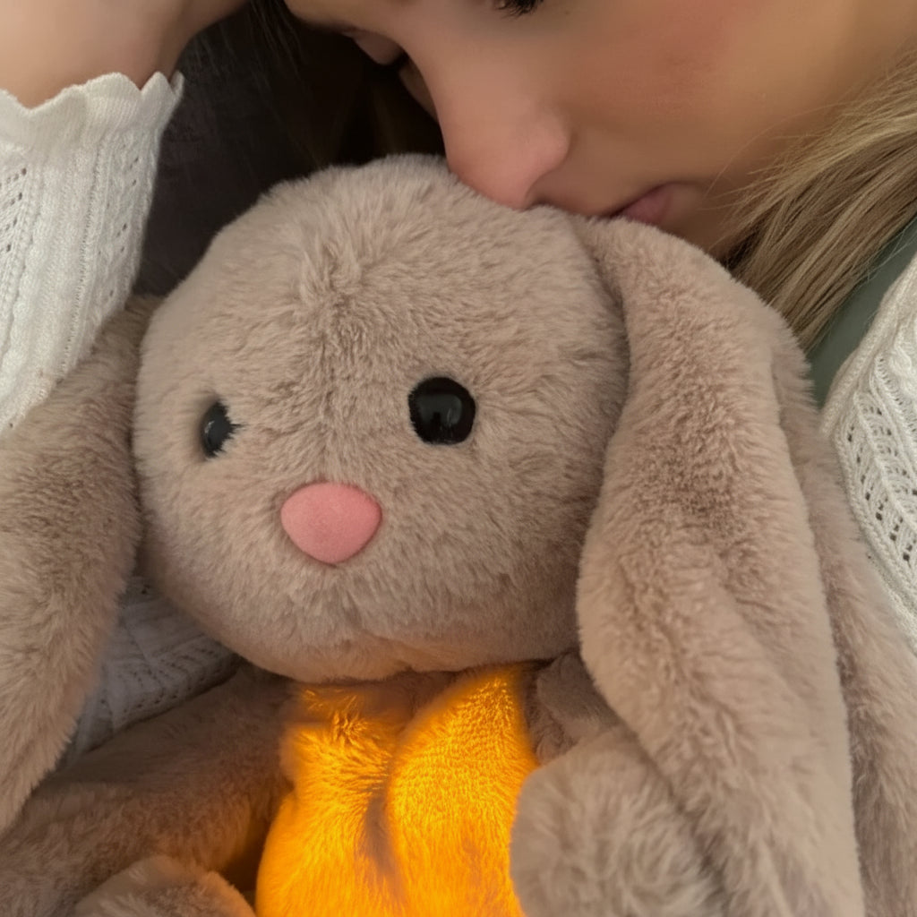 Soft Cozy Breathing Bunny Plush Relaxation Companion Stuffed Animal Toy