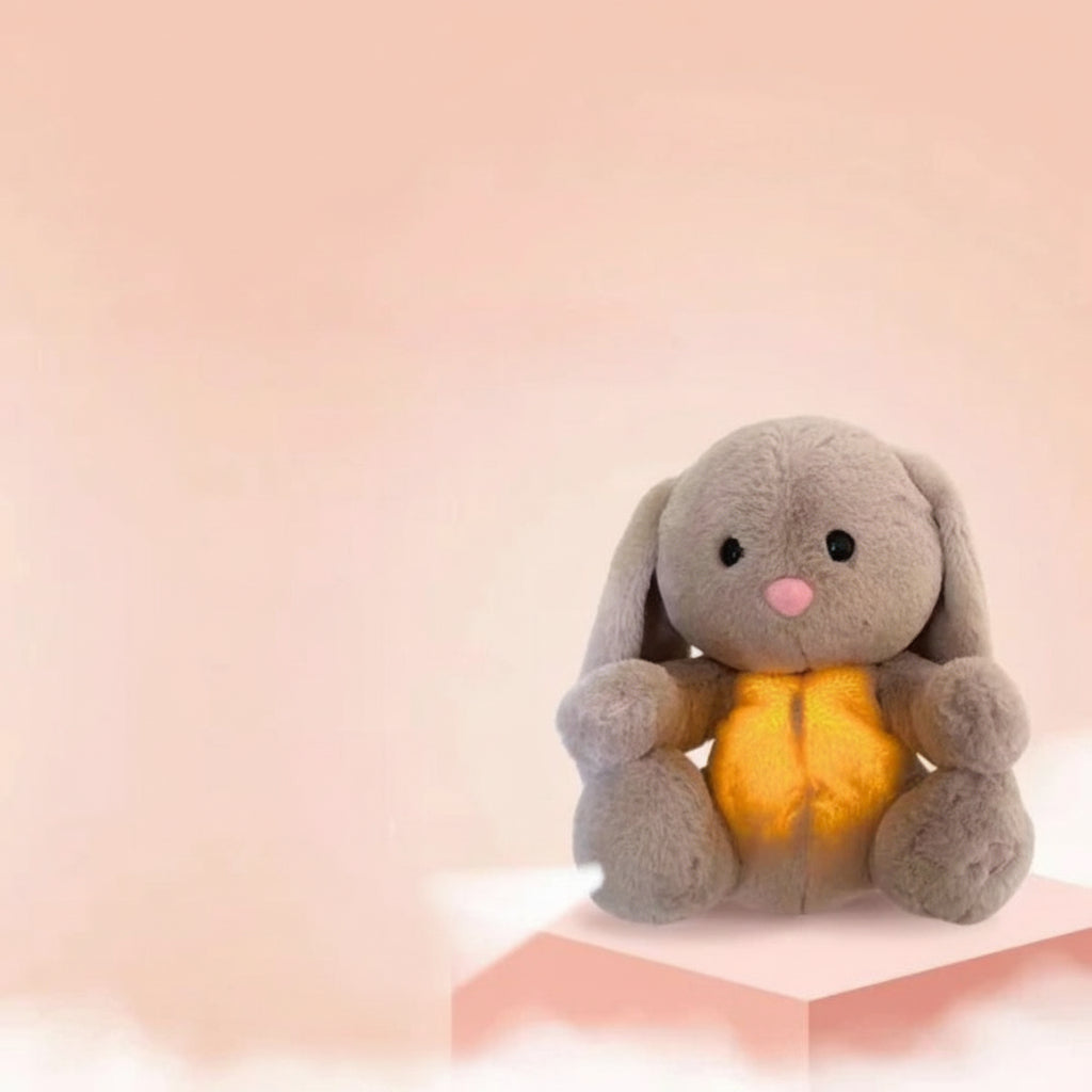 Soft Cozy Breathing Bunny Plush Relaxation Companion Stuffed Animal Toy