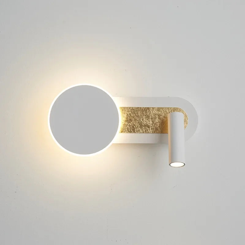 Sculptural Circular Nordic Dual Function Spotlight Wall Light