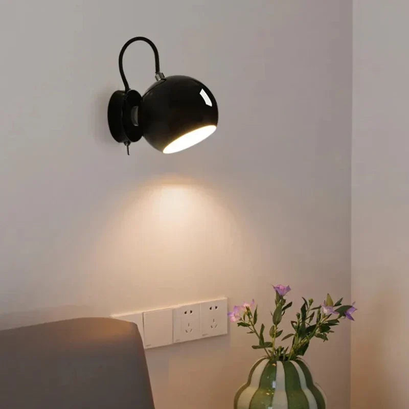 Nordic Minimalist Rotatable Dome Wall Light Fixture
