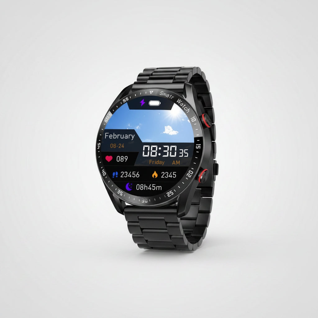 Water-Resistant Bluetooth Heart Rate Monitoring Multifunction Fitness Tracker Smartwatch