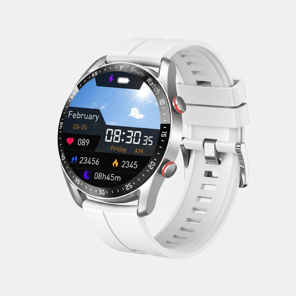 Water-Resistant Bluetooth Heart Rate Monitoring Multifunction Fitness Tracker Smartwatch