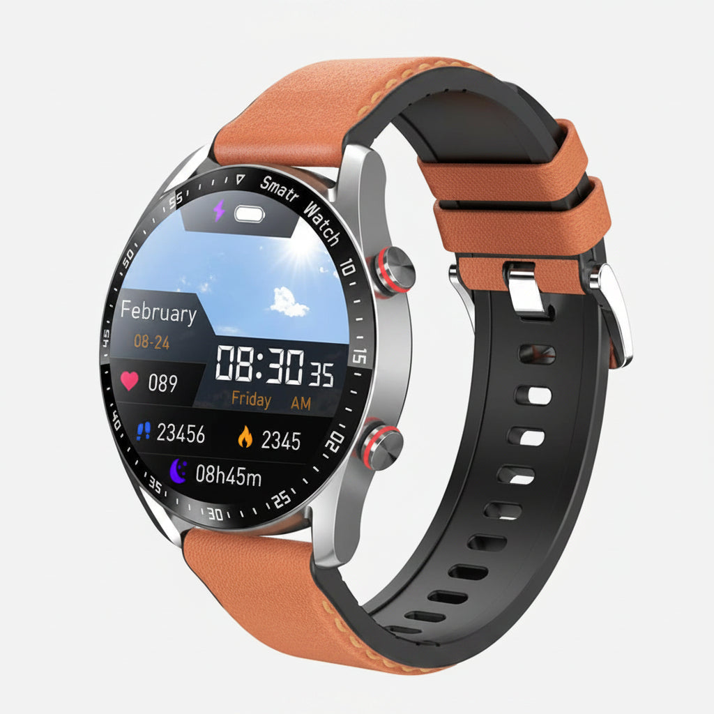 Water-Resistant Bluetooth Heart Rate Monitoring Multifunction Fitness Tracker Smartwatch