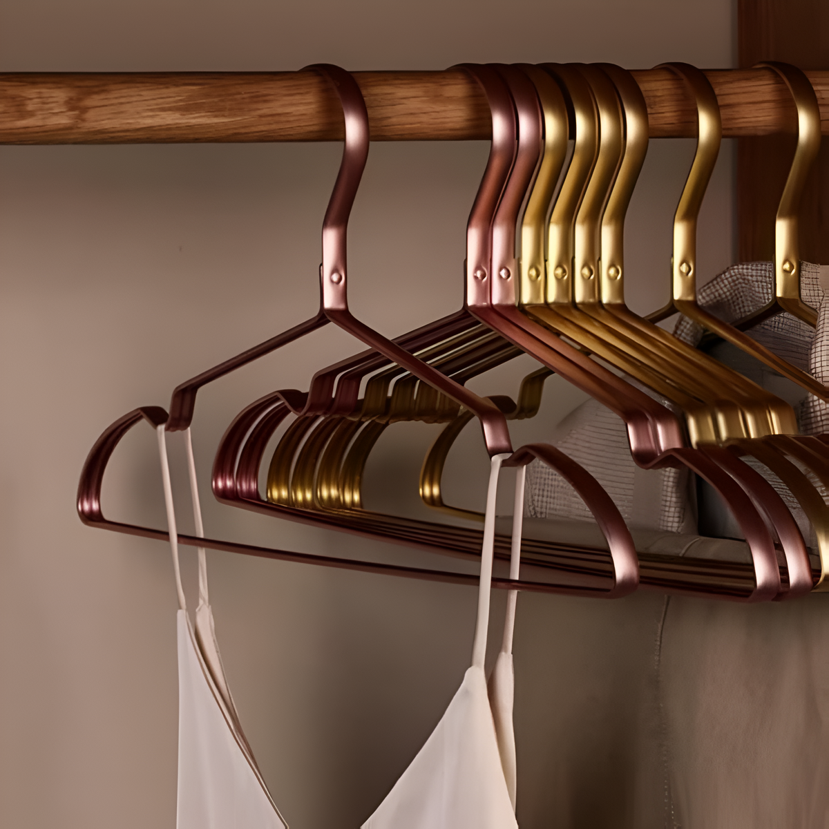 Space Saving Aluminum Alloy Non-Slip Lightweight Wardrobe Clothes Hangers