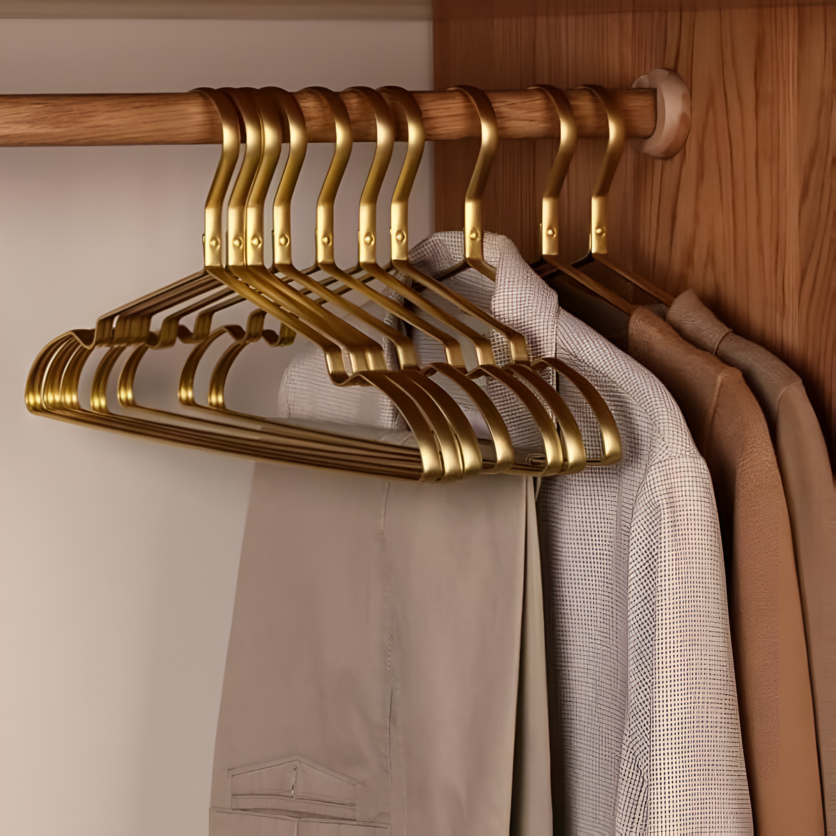 Space Saving Aluminum Alloy Non-Slip Lightweight Wardrobe Clothes Hangers