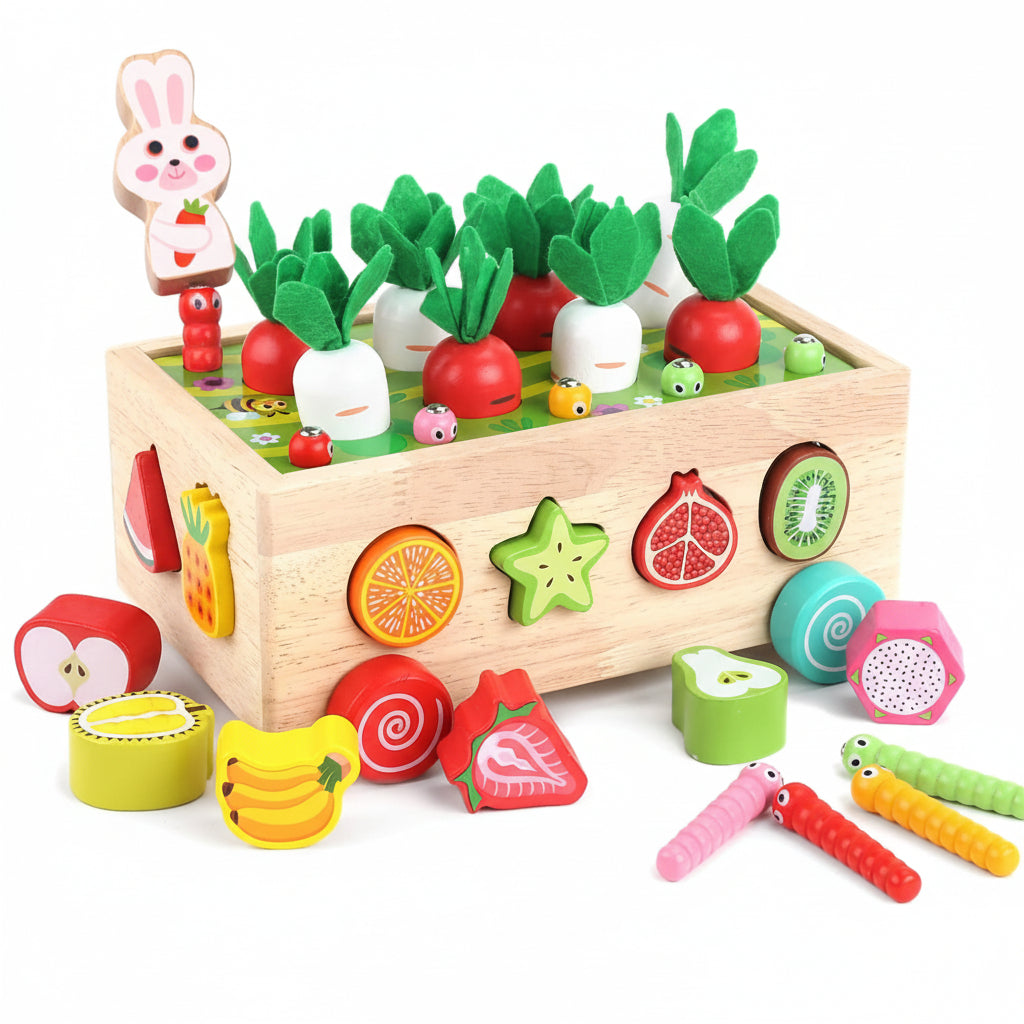 Wooden Sorting Farm Playset Montessori Educational Toy Set