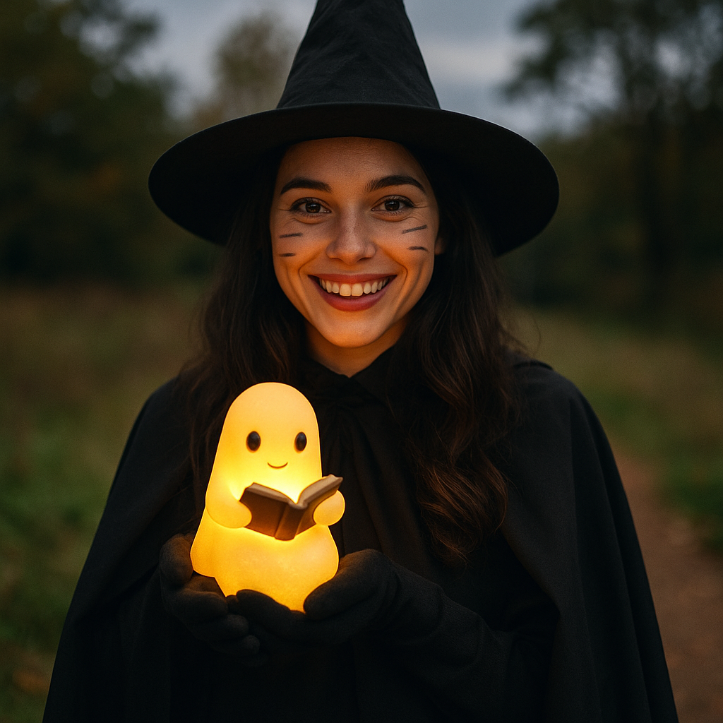 Cute Ghost Shaped Bedside Night Light Table Lamp
