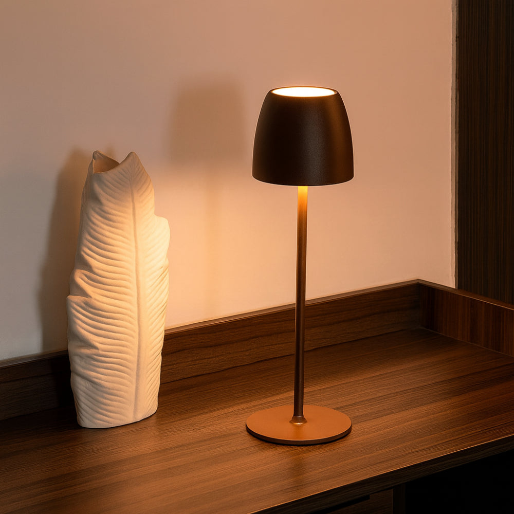 Minimalist Slim Silhouette Cordless Rechargeable Dimmable Indoor Outdoor Table Lamp