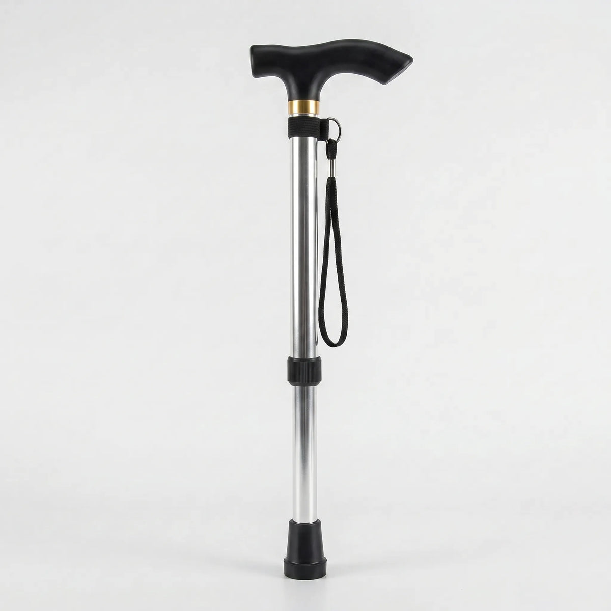 Compact Telescopic Multi-Section Aluminum Alloy Folding Walking Stick