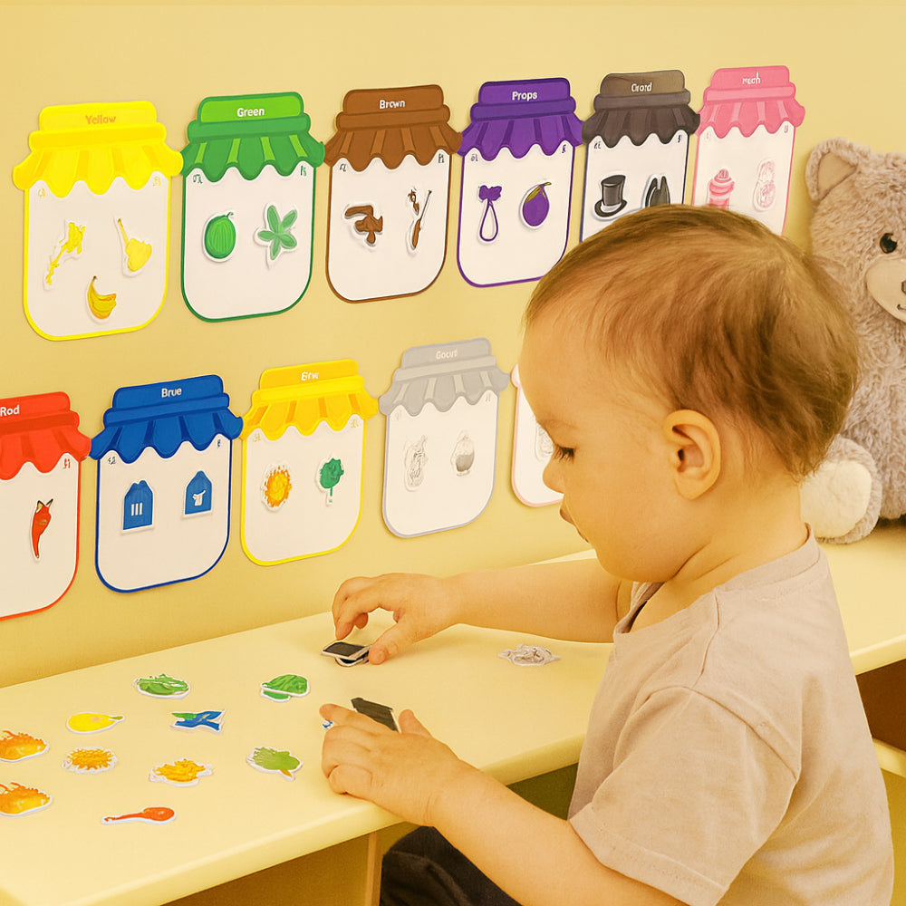 Montessori Inspired Magnetic Matching Sorting Board Educational Toy Set