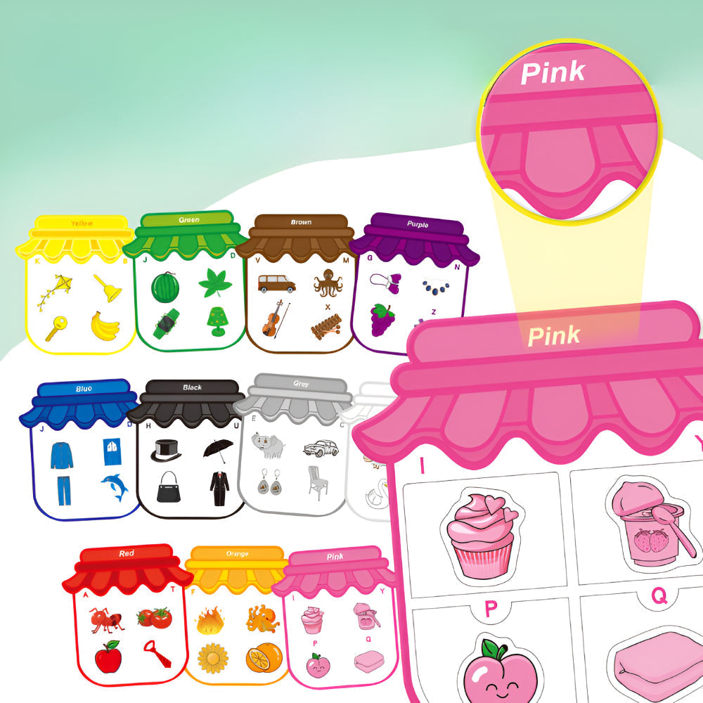 Montessori Inspired Magnetic Matching Sorting Board Educational Toy Set