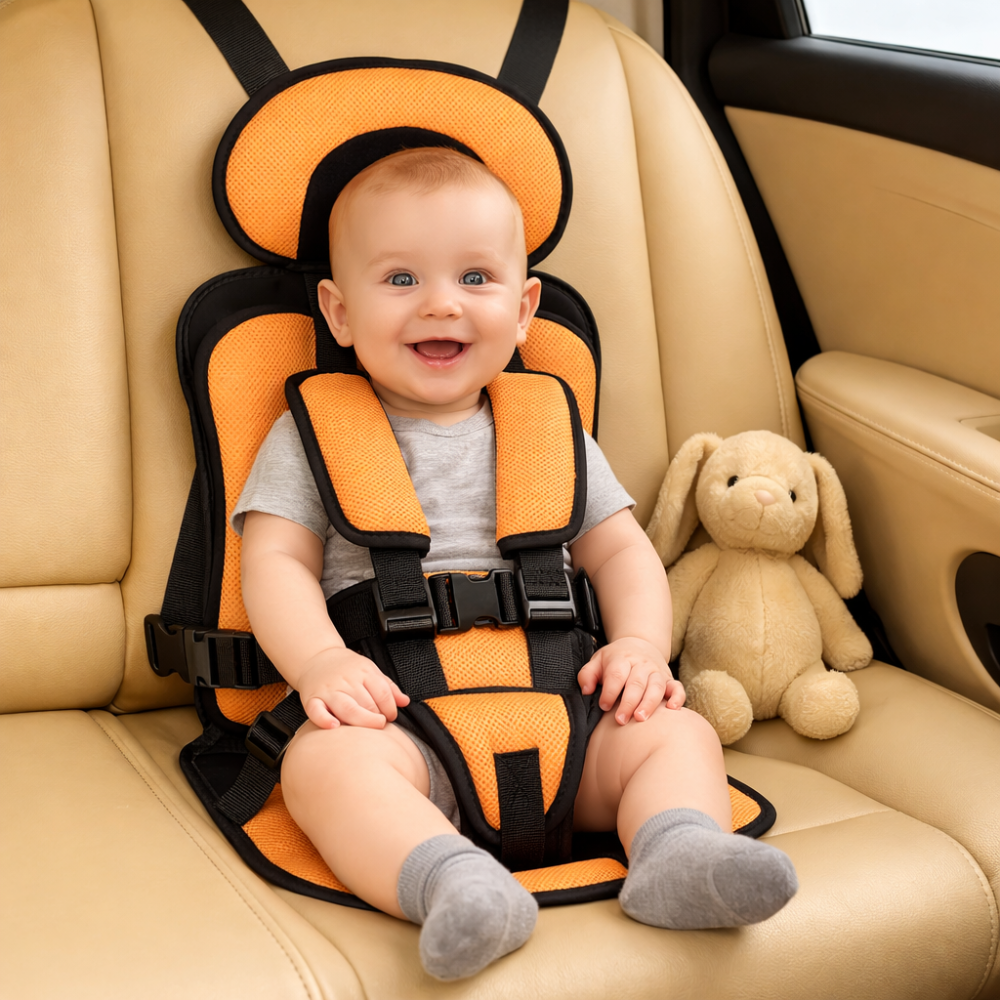 Foldable Lightweight Padded Kids Car Seat Baby Carrier With Harness