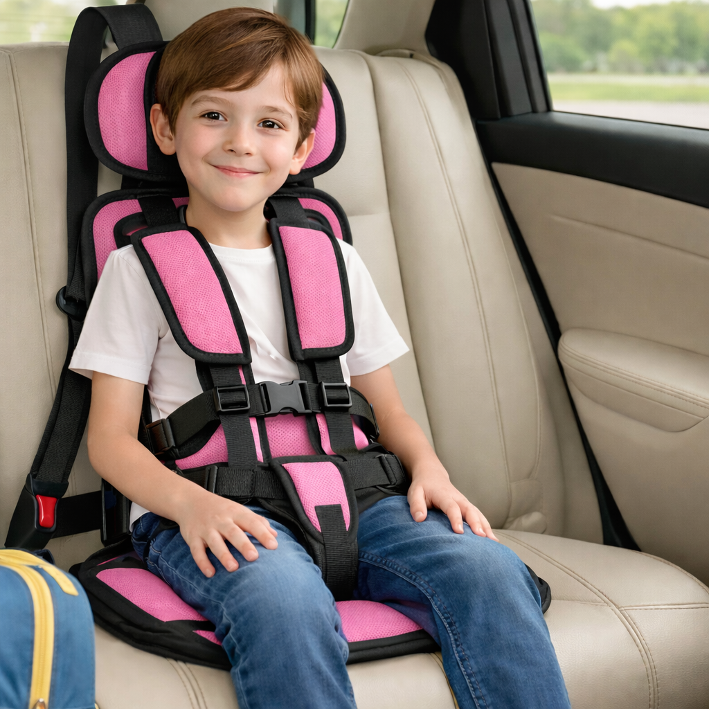 Foldable Lightweight Padded Kids Car Seat Baby Carrier With Harness