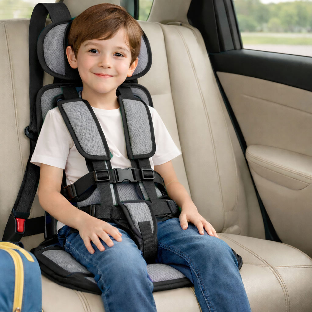 Foldable Lightweight Padded Kids Car Seat Baby Carrier With Harness