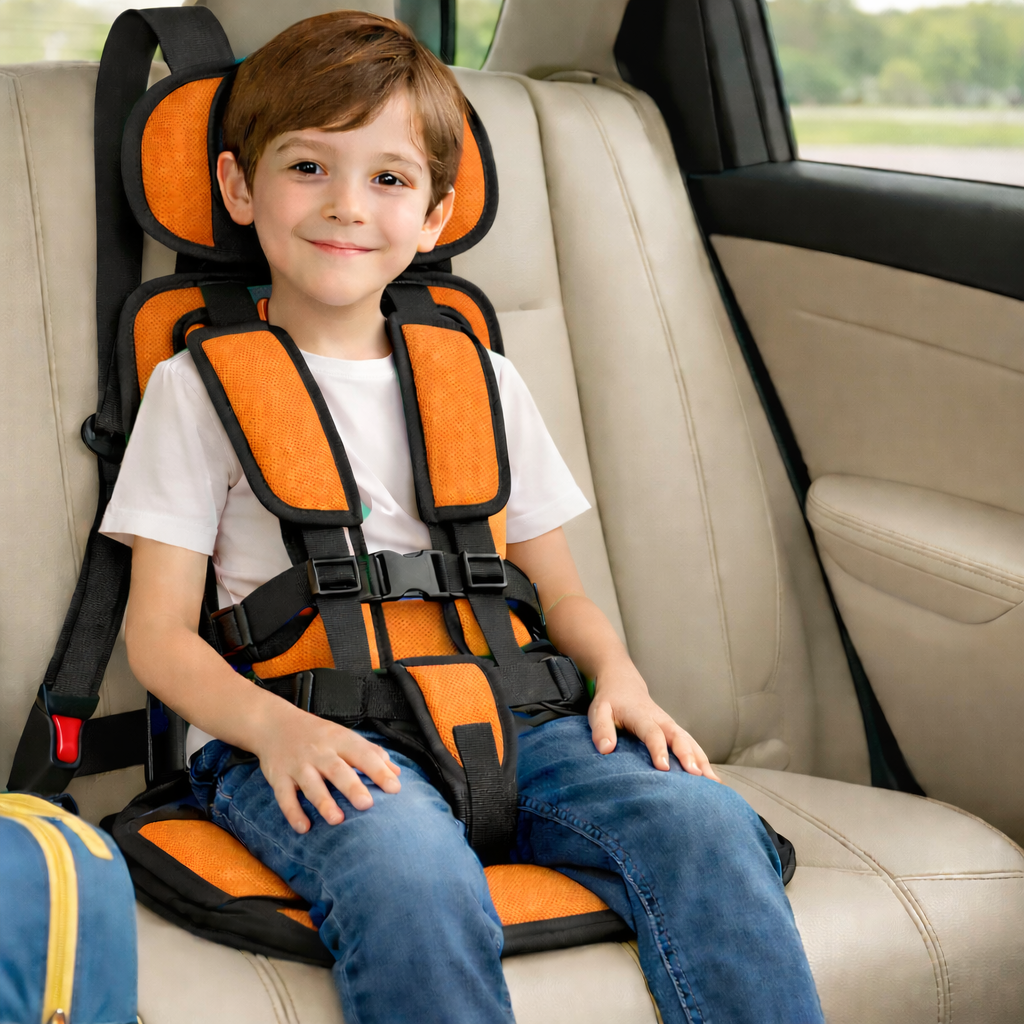 Foldable Lightweight Padded Kids Car Seat Baby Carrier With Harness