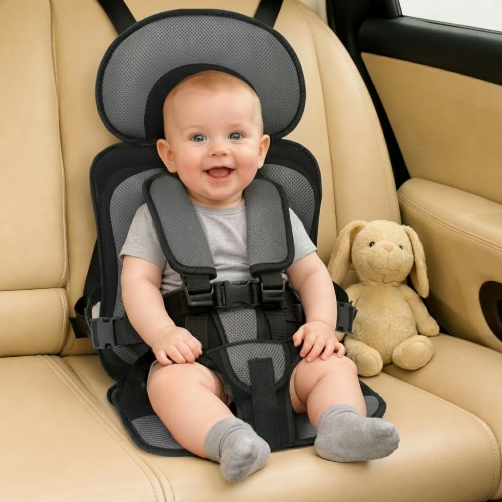 Foldable Lightweight Padded Kids Car Seat Baby Carrier With Harness