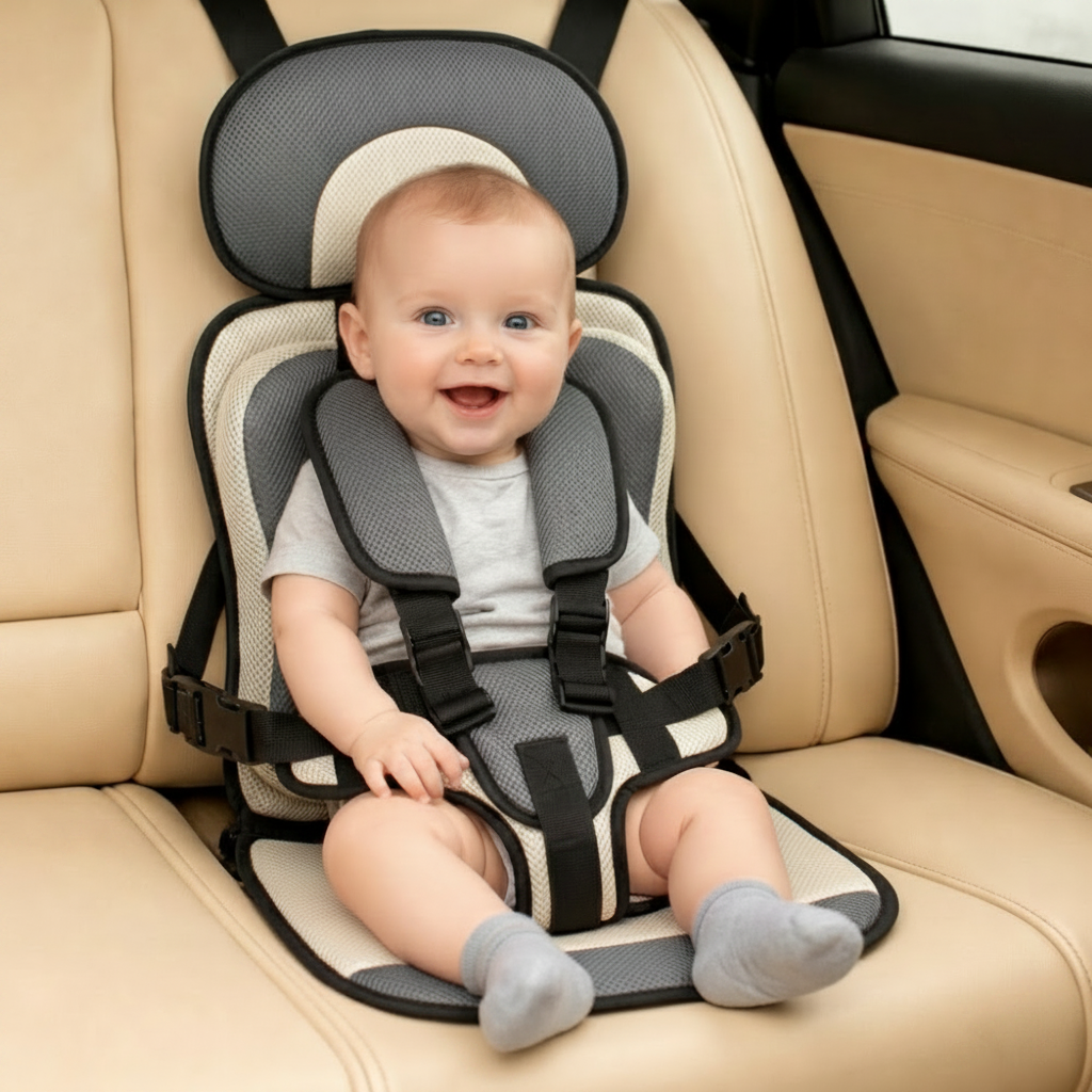 Foldable Lightweight Padded Kids Car Seat Baby Carrier With Harness