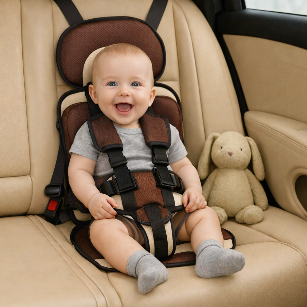 Foldable Lightweight Padded Kids Car Seat Baby Carrier With Harness