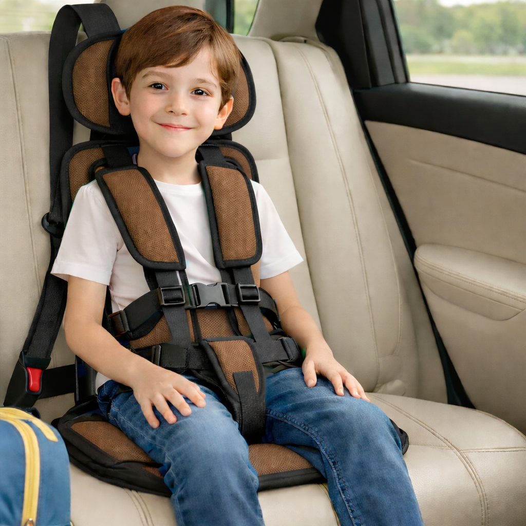 Foldable Lightweight Padded Kids Car Seat Baby Carrier With Harness
