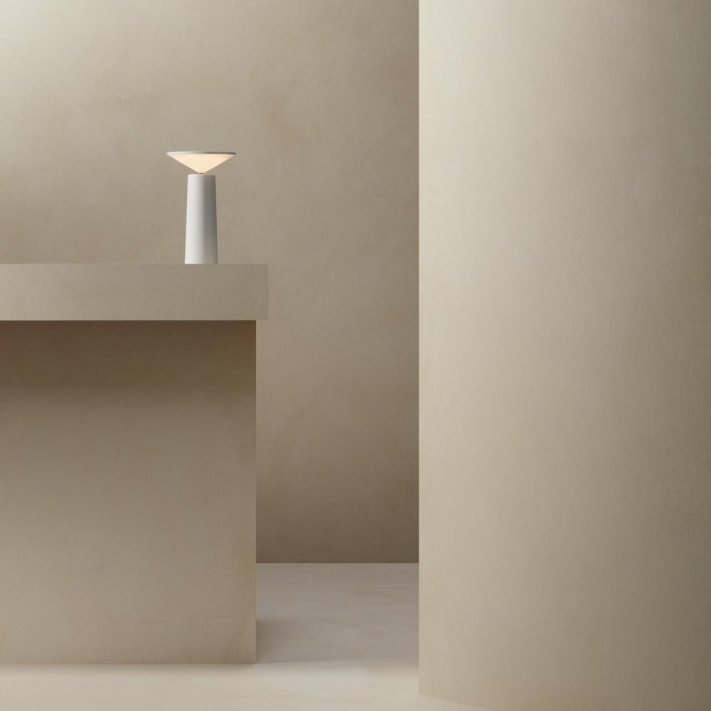 Sculptural Cone Silhouette Rechargeable Cordless Dimmable Table Lamp
