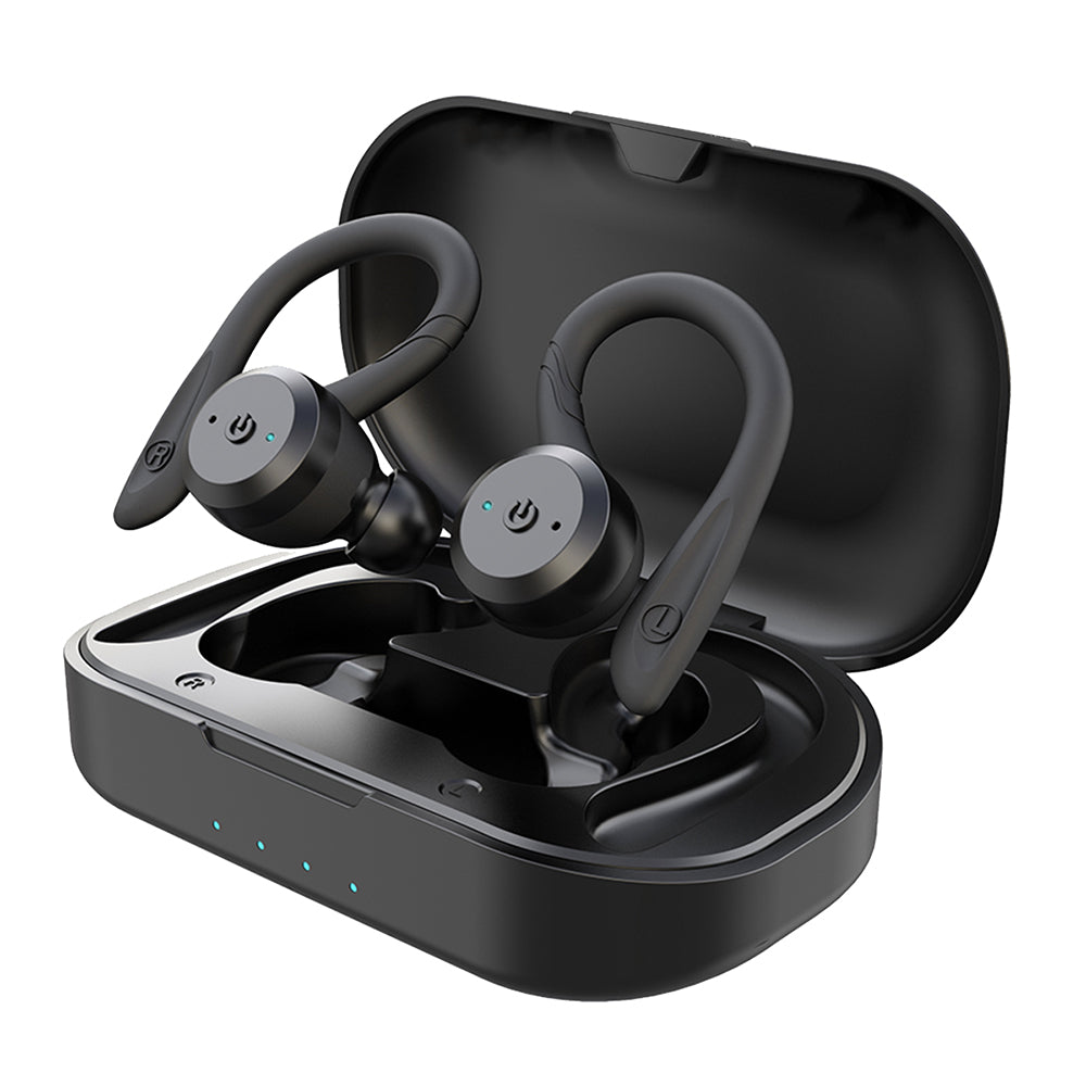 Waterproof Sport Bluetooth Wireless Earbuds With Dual Wearing Design