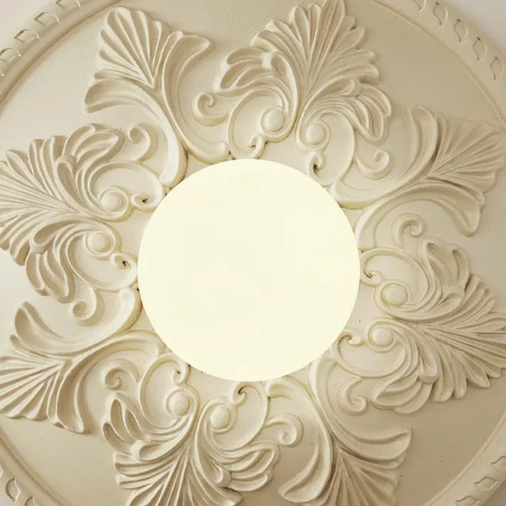 Engraved Milk Glass Diffuser Ambient Wall Light