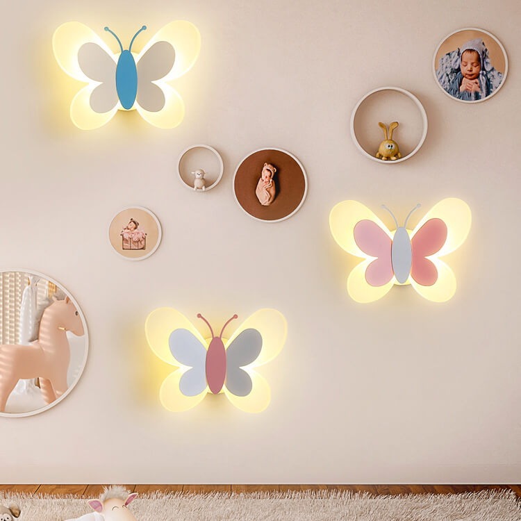 Playful Butterfly Shaped Energy Efficient Warm Glow Wall Light