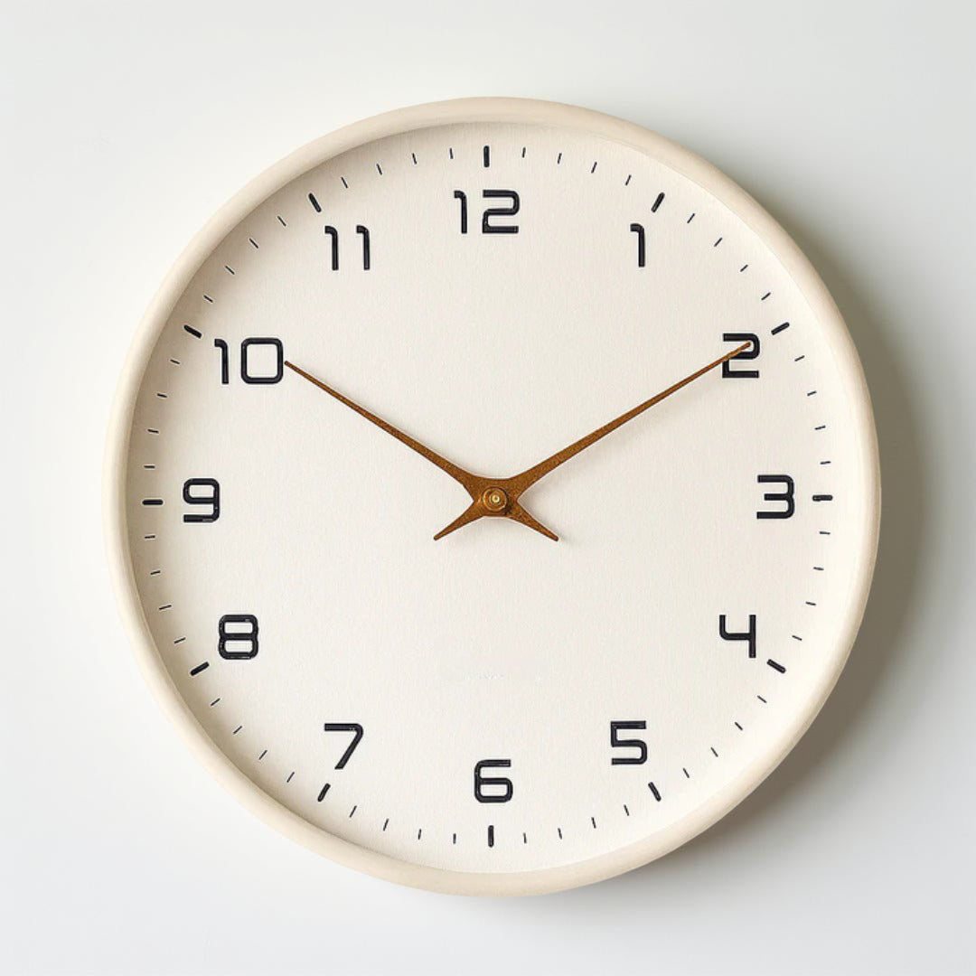 Minimalist Wood Frame Silent Quartz Wall Clock