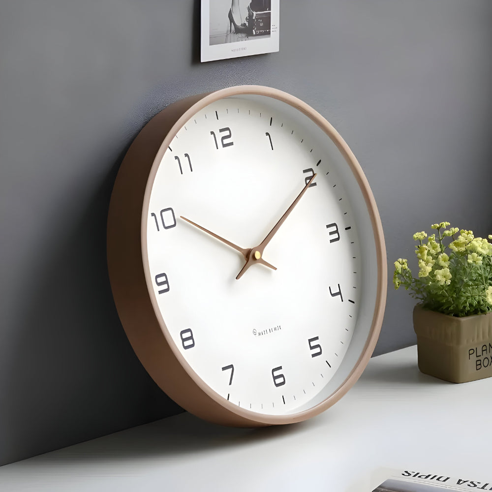 Silent Round Modern Decorative Home Accent Wall Clock