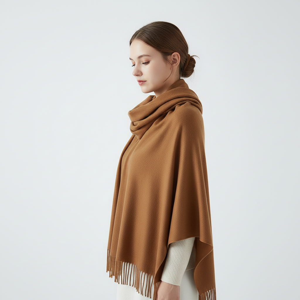 Soft Diamond Pattern Oversized Wrap Scarf
