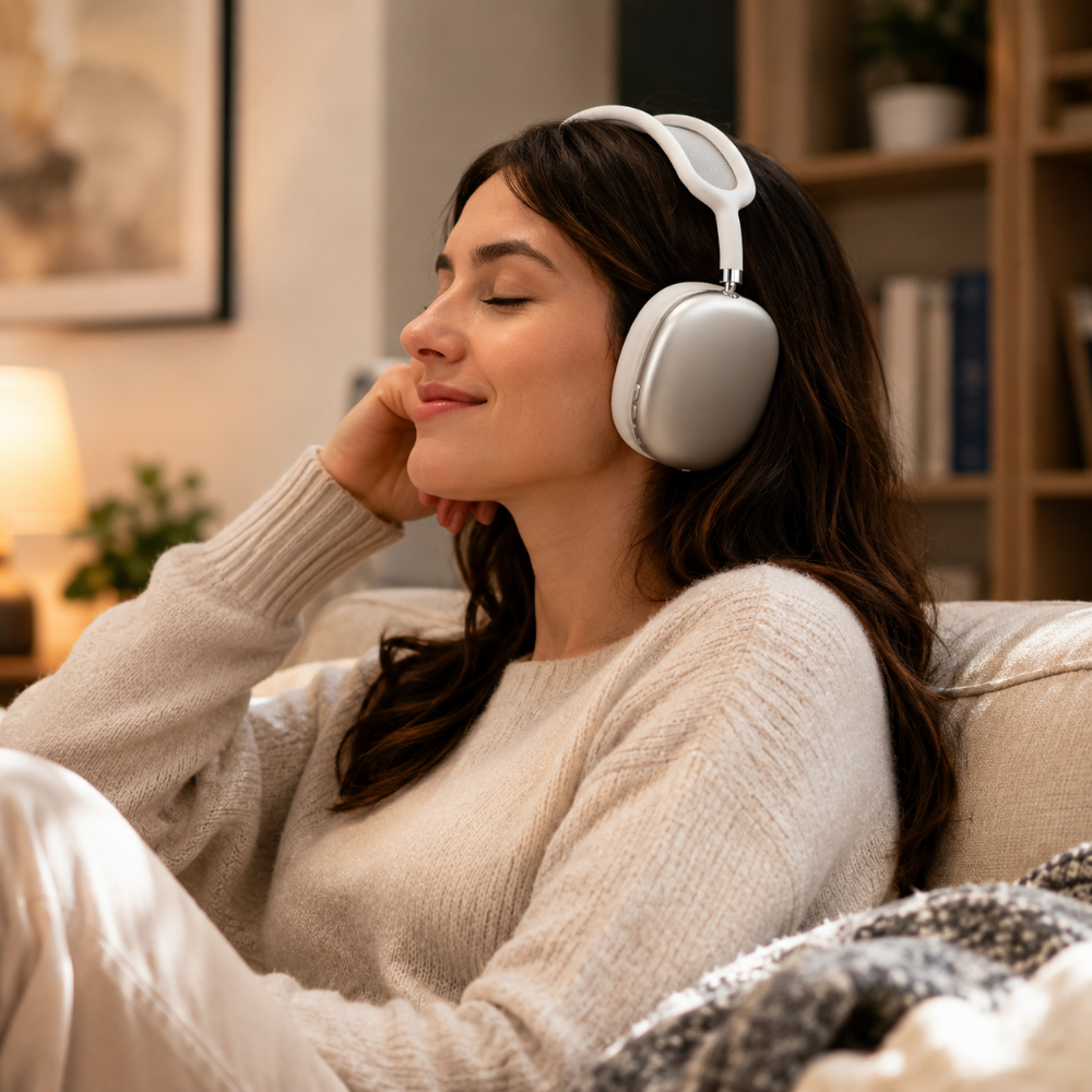 Adjustable Headband Noise Reduction Bluetooth Over Ear Headphones