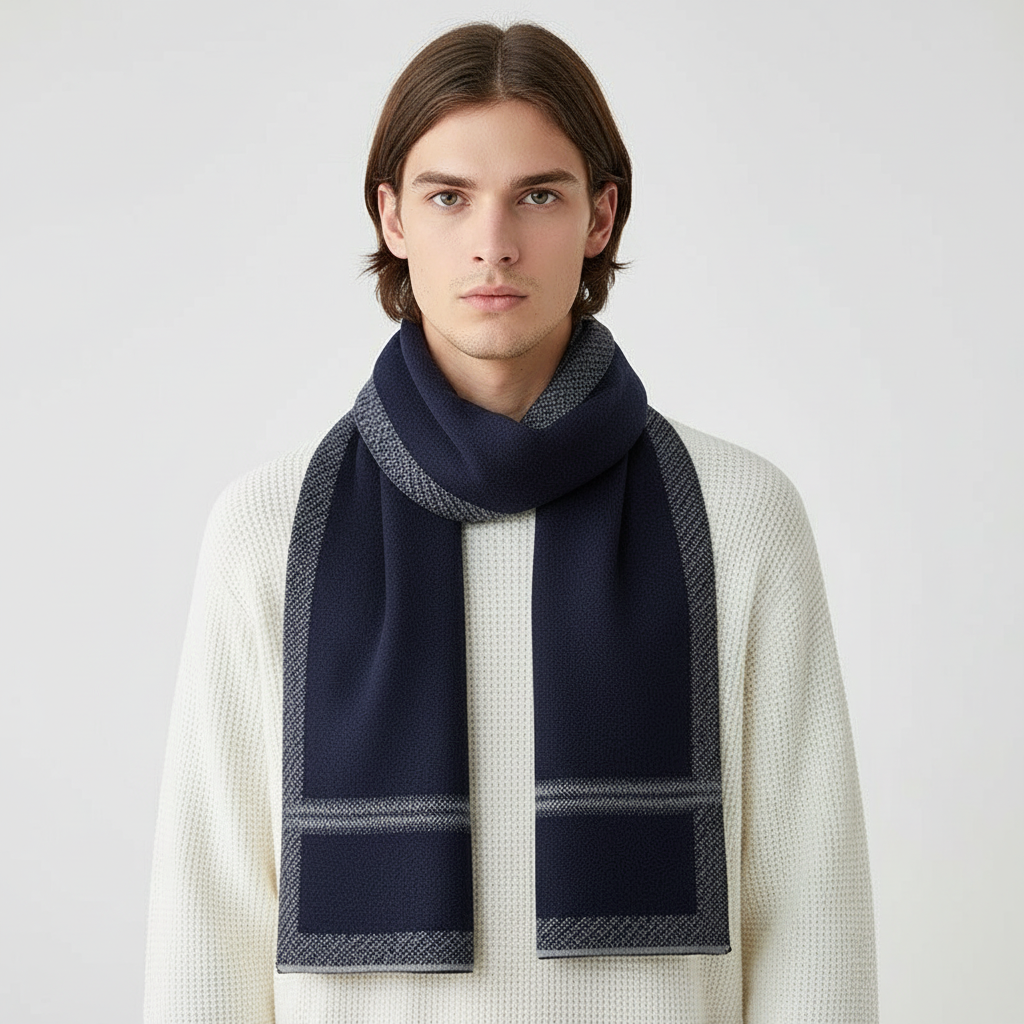 Soft Patterned Stylish Winter Scarf for Men