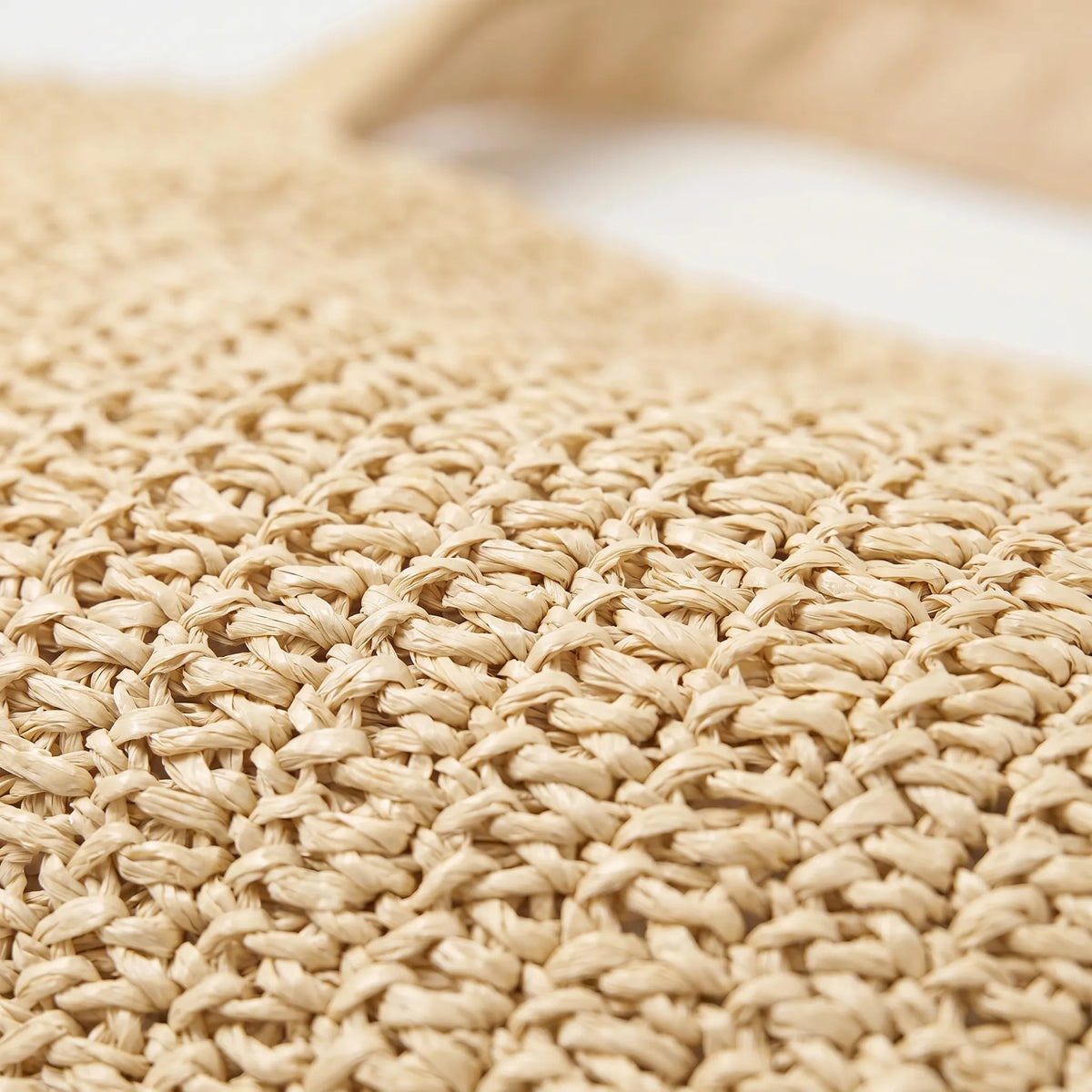 Woven Straw Open Top Casual Slouch Shoulder Tote Bag