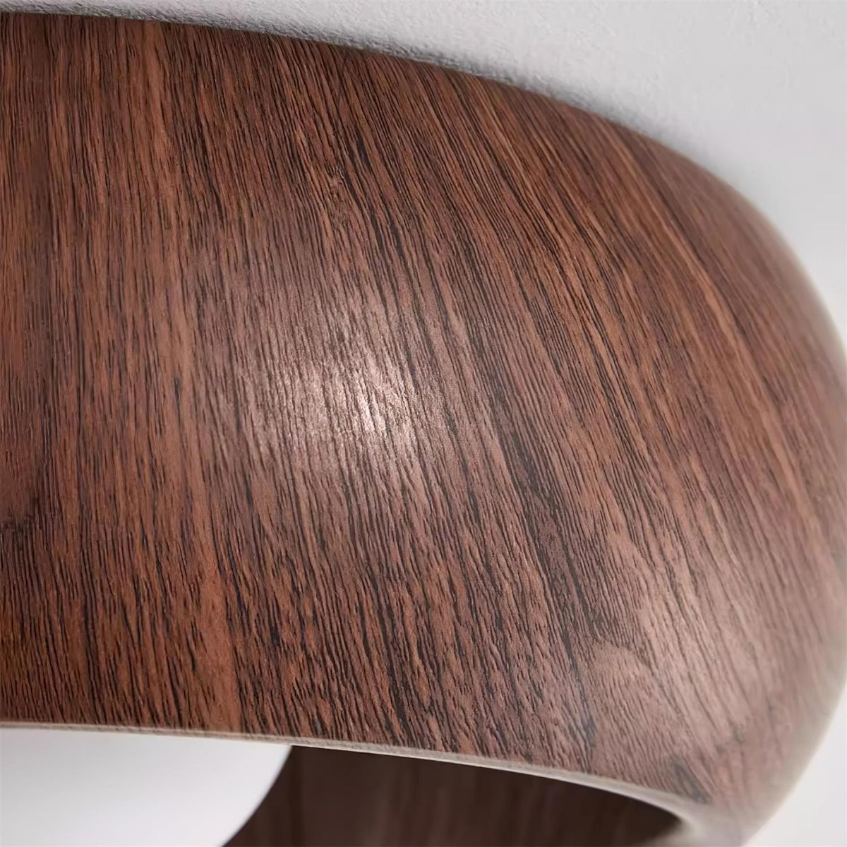 Minimalist Round Wooden Scandinavian Japandi Surface Mount Ceiling Light