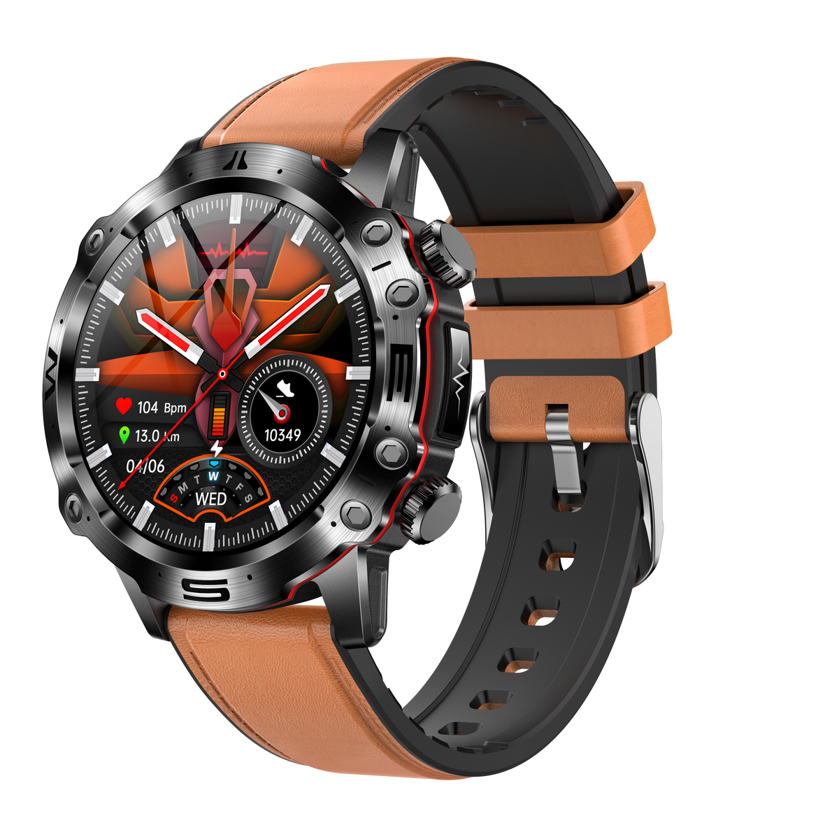 AMOLED Touchscreen ECG Blood Pressure Bluetooth Calling Fitness Smartwatch